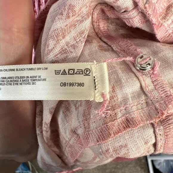 ANTHROPOLOGIE Celandine Linen Fringe Column Midi Dress Pink Size XS - Picture 10 of 10